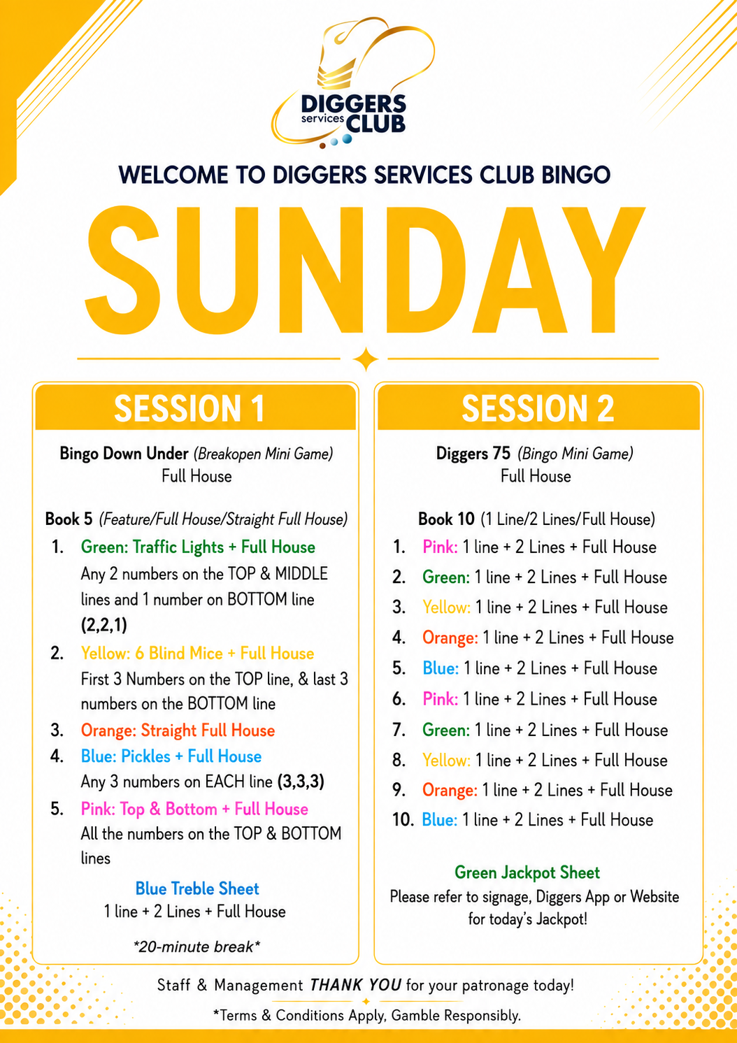 Sunday Bingo