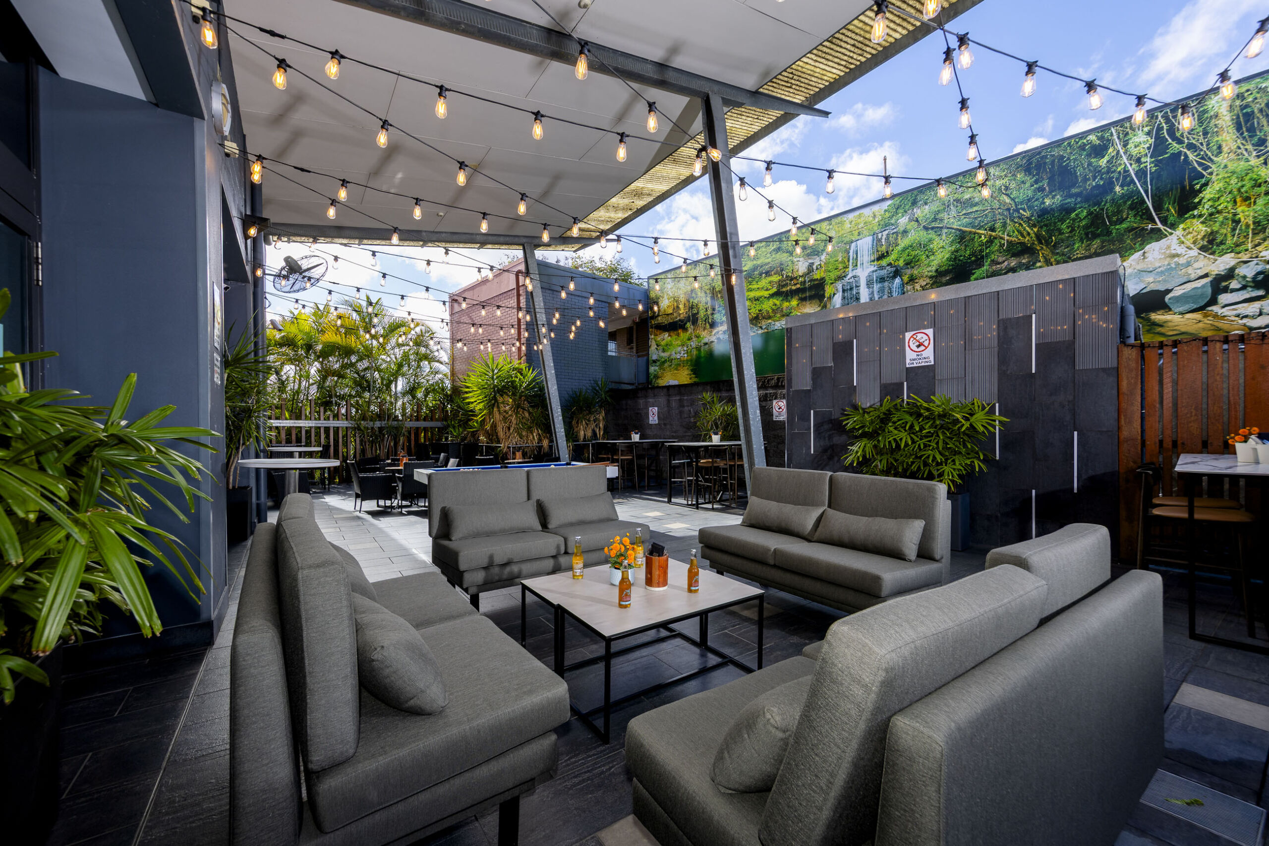 Bravo Terrace outdoor event space at Diggers Services Club