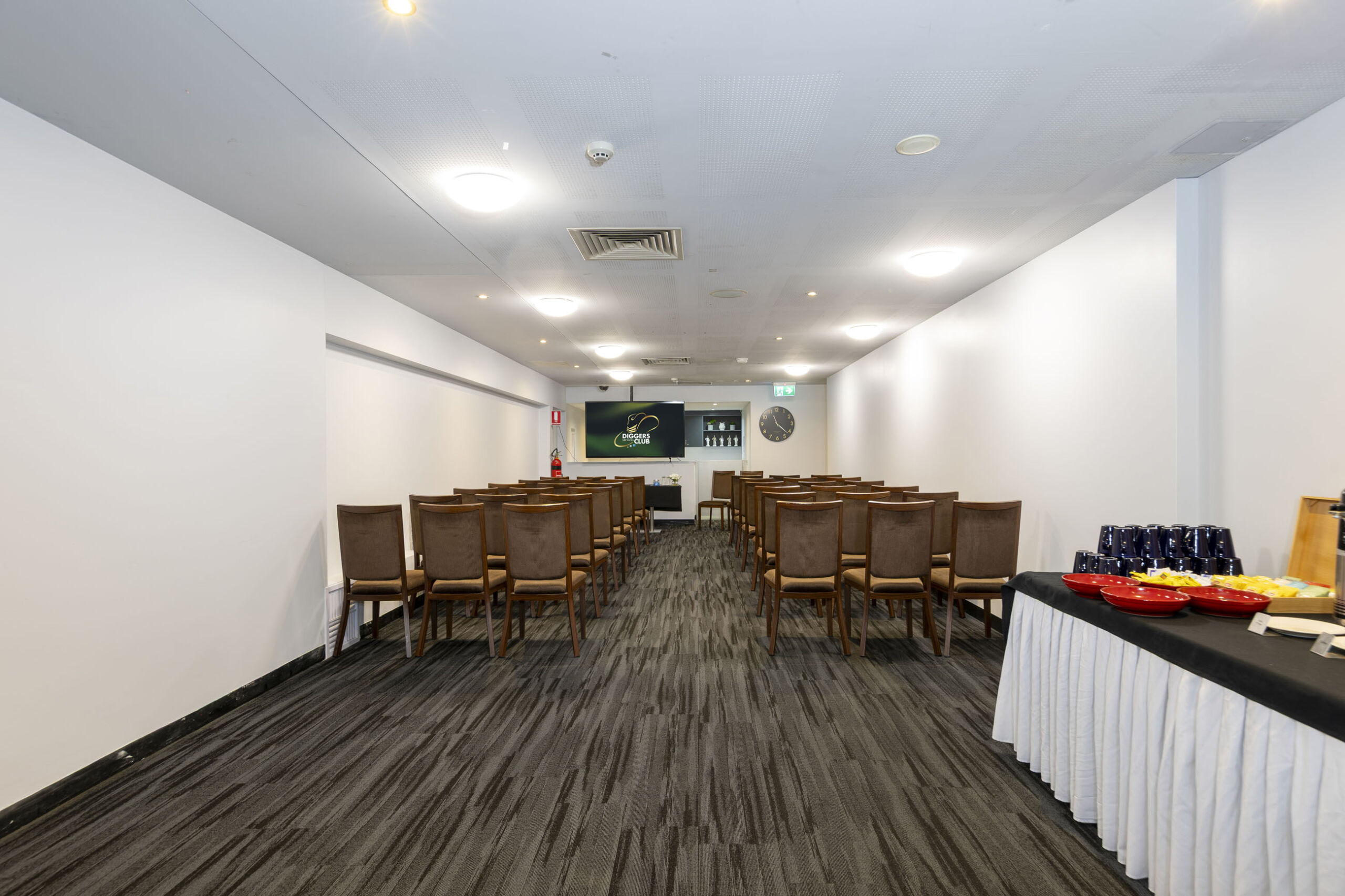 The Bunker function room theatre layout at Diggers Services Club