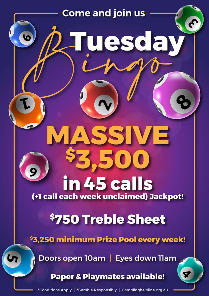 Tuesday AM Bingo Program