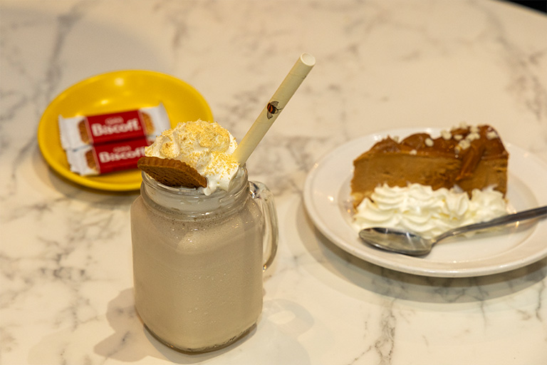 Biscoff Mikshake and Cake available at Bravo Cafe