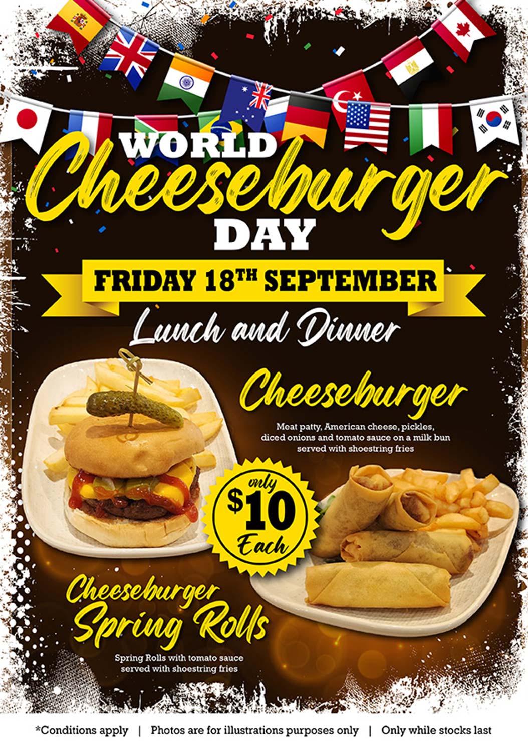 World Cheeseburger Day $10